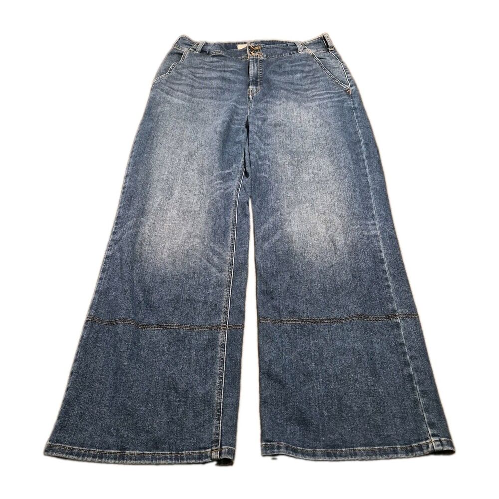 Pilcro Jeans Women Size 32 The Izzie Relaxed Wide Leg Stretch Denim (33x30)
